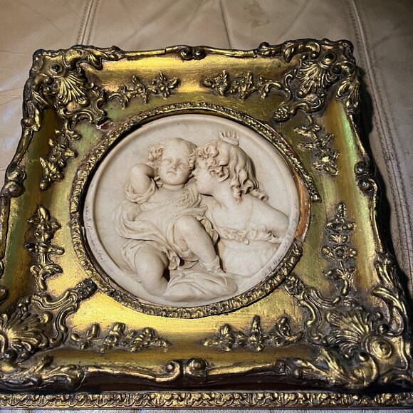 Antique Edward William Wyon marble relief plaque The Calmady Children - Picture 1 of 7